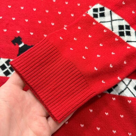 Charter Club Sweater Women's Red PXL Dog Pattern Machine Washable - Picture 12 of 14